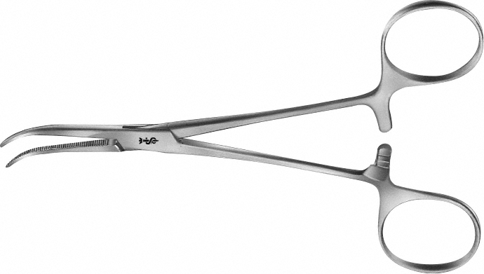 DANDY Hemostatic Forceps, curved to side, 140 ... | B. Braun