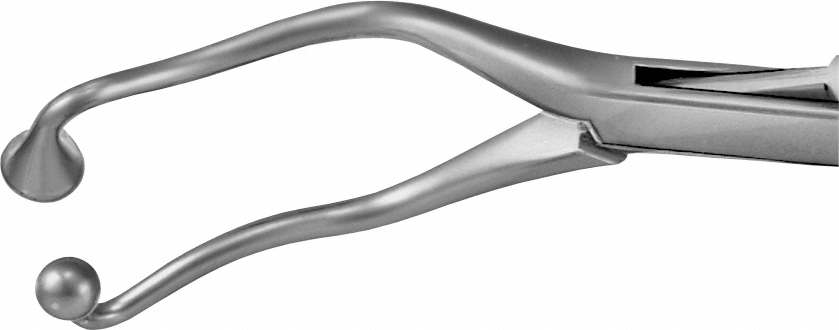 Tubing and Towel Clamp, curved, 140 mm (5 1/2