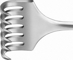VOLKMANN Retractor (Rake), 220 mm (8 3/4